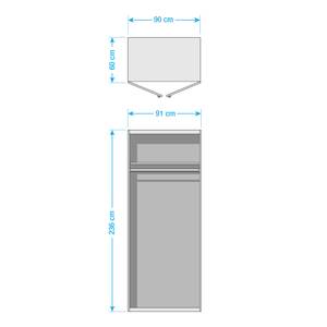 Drehtürenschrank SKØP XVI Graphit - 91 x 235 cm