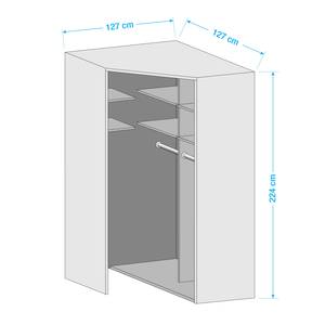 Eckschrank SKØP pure Graphit - 127 x 222 cm