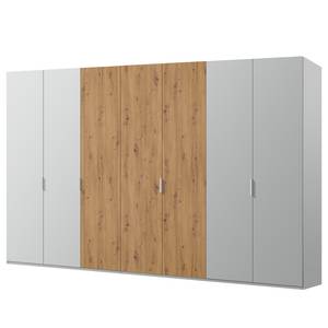 Drehtürenschrank SKØP pure artisan Seidengrau / Eiche Artisan Dekor - 315 x 236 cm