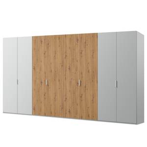 Drehtürenschrank SKØP pure artisan Seidengrau / Eiche Artisan Dekor - 360 x 222 cm