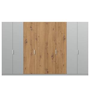 Drehtürenschrank SKØP pure artisan Seidengrau / Eiche Artisan Dekor - 360 x 222 cm