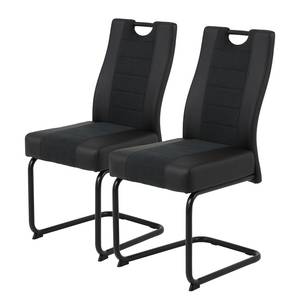Chaise cantilever Carbonia Noir - Lot de 2