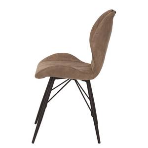 Gestoffeerde stoel Glin Lichtbruin - 2-delige set
