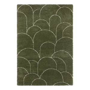 Hoogpolig vloerkleed Thane polypropeen - Groen/beige - 160 x 230 cm