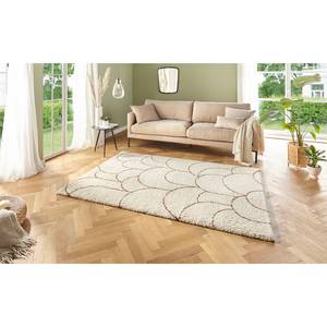 Tapis épais Thane Polypropylène - Crème / Marron - 160 x 230 cm