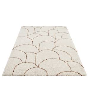 Hochflorteppich Thane Polypropylen - Creme / Braun - 160 x 230 cm