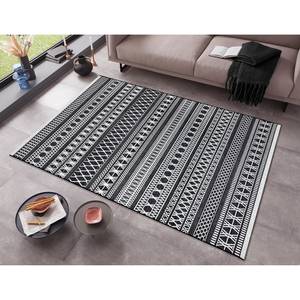 Tapis Khawa Polypropylène - Anthracite / Crème - 77 x 150 cm