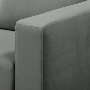 3-Sitzer Sofa MAISON Samt Vaia: Grau - Ohne Schlaffunktion