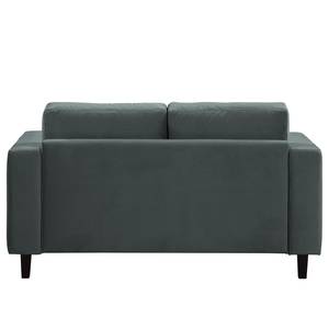 Ecksofa MAISON 1-Sitzer mit Longchair Samt Vaia: Anthrazit - Longchair davorstehend links