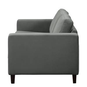 Bankstellen 3-, 2-zits, fauteuil MAISON vlakweefsel - Velours Vaia: Grijs