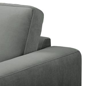 Bankstellen 3-, 2-zits, fauteuil MAISON vlakweefsel - Velours Vaia: Grijs