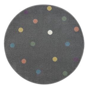 Tapis enfant Wheel II Polypropylène - Gris argenté - Diamètre : 133 cm