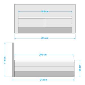 Boxspringbett Stan Grau