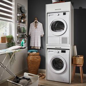 Armoire pour machine à laver Kielce III Blanc - Blanc