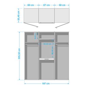 Armoire pour machine à laver Kielce V Blanc - Blanc - Largeur : 187 cm