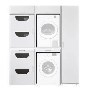 Armoire pour machine à laver Kielce VI Blanc - Blanc - Largeur : 179 cm