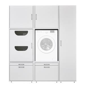 Armoire pour machine à laver Kielce X Blanc - Blanc - Largeur : 179 cm