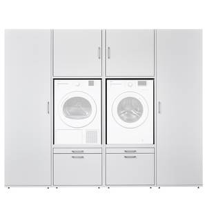 Armoire pour machine à laver Kielce XII Blanc - Blanc - Largeur : 254 cm