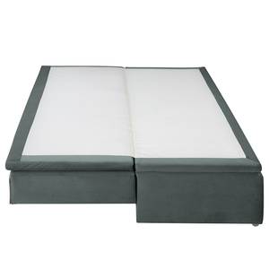 Canapé convertible boxspring Goodlow Velours - Velours Vaia: Anthracite - Avec fonction couchage