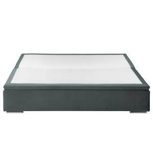 Divano letto boxspring Goodlow Velluto - Velluto Vaia: antracite - Funzione letto