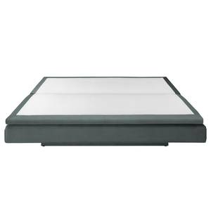 Divano letto boxspring Goodlow Velluto - Velluto Vaia: antracite - Funzione letto