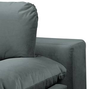 Canapé convertible boxspring Goodlow Velours - Velours Vaia: Anthracite - Avec fonction couchage