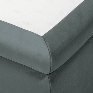 Divano letto boxspring Goodlow Velluto - Velluto Vaia: antracite - Funzione letto