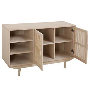 Buffet Pini II Cannage / Placage en bois véritable - Naturel / Paulownia