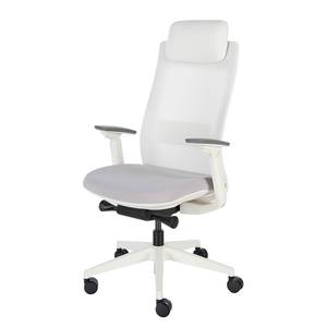 Chaise de bureau Rosie Gris clair / Blanc