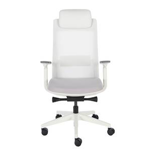 Chaise de bureau Rosie Gris clair / Blanc