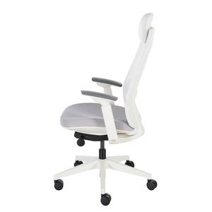 Chaise de bureau Rosie Gris clair / Blanc