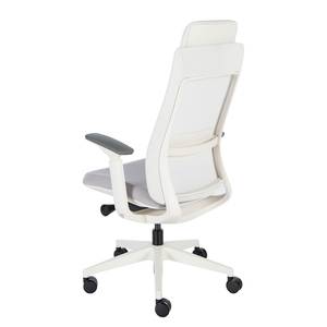 Chaise de bureau Rosie Gris clair / Blanc