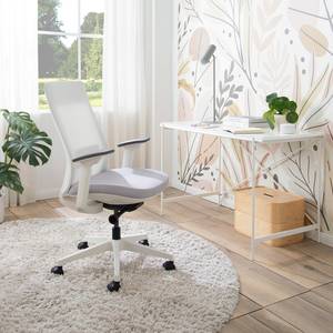 Chaise de bureau Ross Gris clair / Blanc