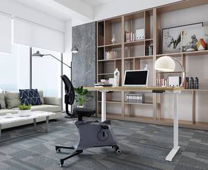 Deskbike Locon in hoogte verstelbaar - mesh/metaal - zwart/grijs