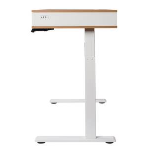 Schreibtisch Lomma Höhenverstellbar - Eiche Dekor / Weiß