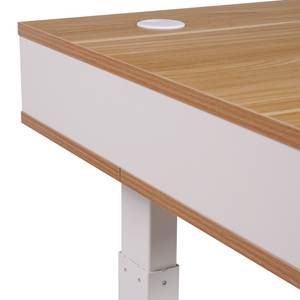 Schreibtisch Lomma Höhenverstellbar - Eiche Dekor / Weiß
