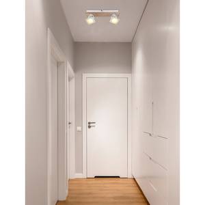 Faretti LED da soffitto Joya I Ferro / Massello di rovere - 2 punti luce - Bianco