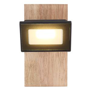 LED-wandspot Joya ijzer/massief eikenhout - 1 lichtbron - Zwart