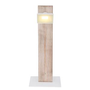 LED-Tischleuchte Joya Eisen / Eiche massiv - 1-flammig - Weiß