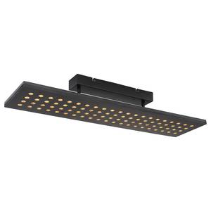 LED-plafondlamp Dolores massief eikenhout/ijzer - 1 lichtbron - Zwart