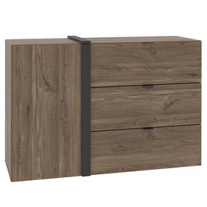 Commode Heimbach Noir - Marron - Bois manufacturé - 115 x 80 x 43 cm