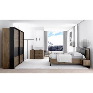 Bettgestell Heimbach Schwarz - Braun - Holzwerkstoff - 276 x 110 x 208 cm