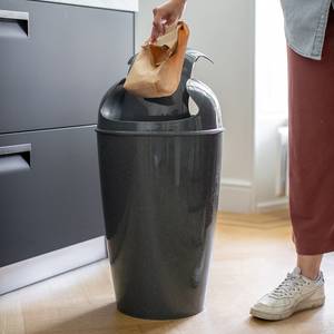 Schwingdeckeleimer Del Recycled TPE - Grau - Fassungsvermögen: 30 L