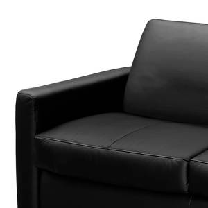 Canapé convertible Latino Cuir Mabel: Noir - Largeur : 190 cm - Avec fonction couchage