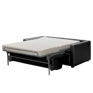 Canapé convertible Latino Cuir Mabel: Noir - Largeur : 190 cm - Avec fonction couchage