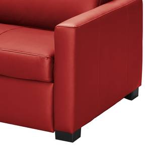 Slaapbank Latino Leer Mabel: Rood - Breedte: 190 cm