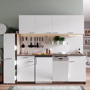 Cuisine Cano VII Blanc - Largeur : 225 cm - Vitrocéramique