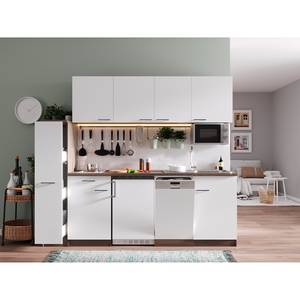 Cuisine Cano VIII Blanc - Largeur : 225 cm - Vitrocéramique