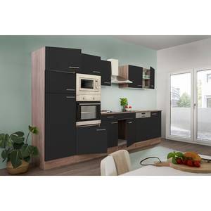 Kitchenette Bloc Cuisine Cuisine équipée complète 280cm blanc noir respekta