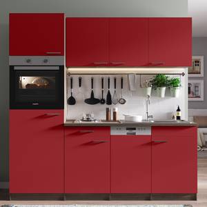 Küchenzeile Cano IX Rot - Kochplatte